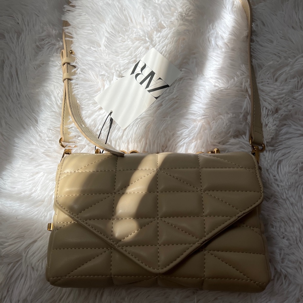 Zara beige cross body bag